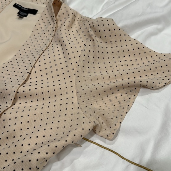 Maggy London Dress 12 Polka Dot Beige EUC - Picture 9 of 12